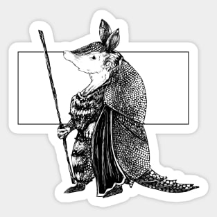 Armadillo Knight Sticker